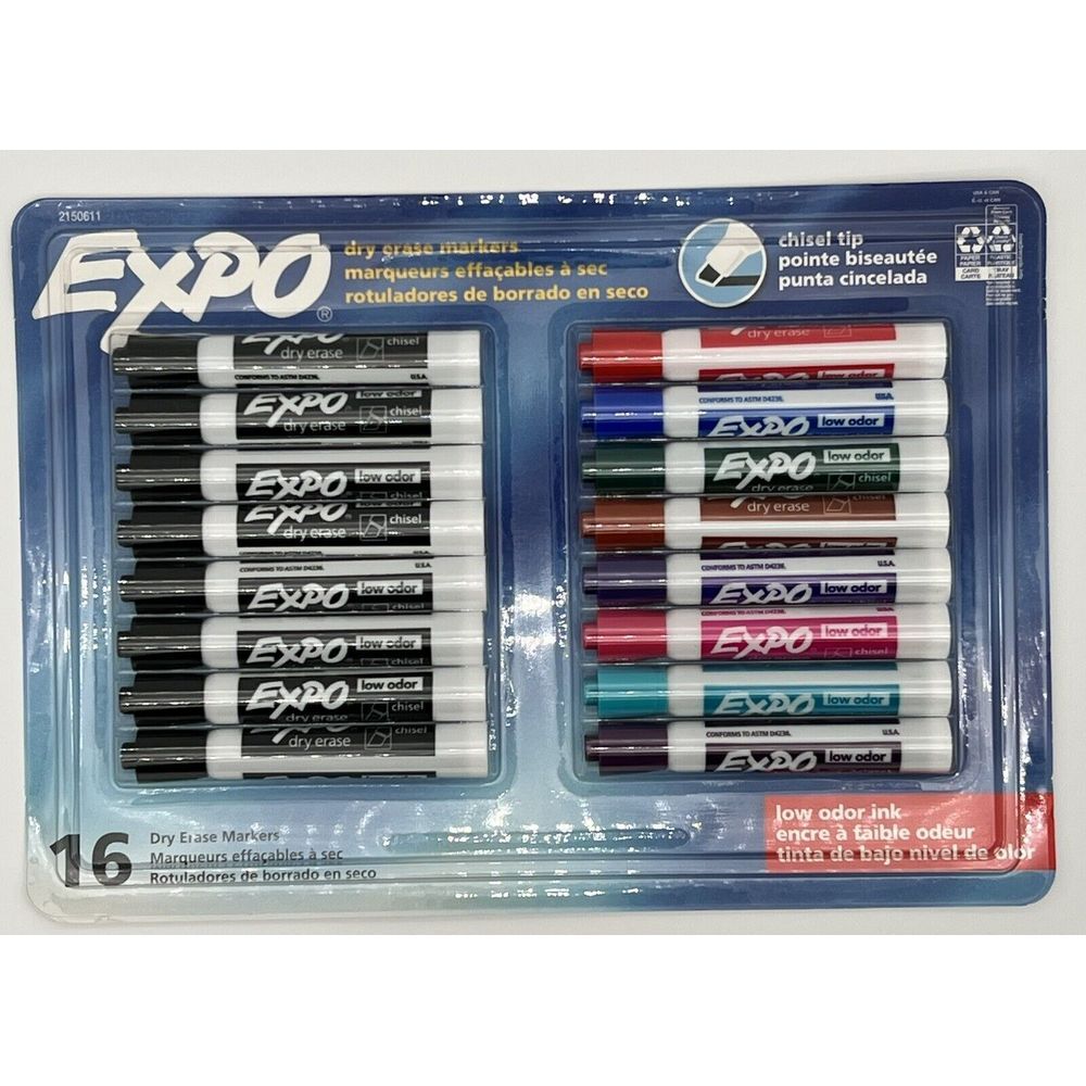 EXPO Dry Erase Low Odor Markers  Multiple Color School Teacher Supplies Office